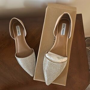 Steve Madden Rhinestones Blended Street Style Plain Elegant Style Mules